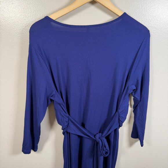 Seraphine Front Knot Maternity Dress Size 12 Royal Blue Work Office Career - Picture 11 of 13
